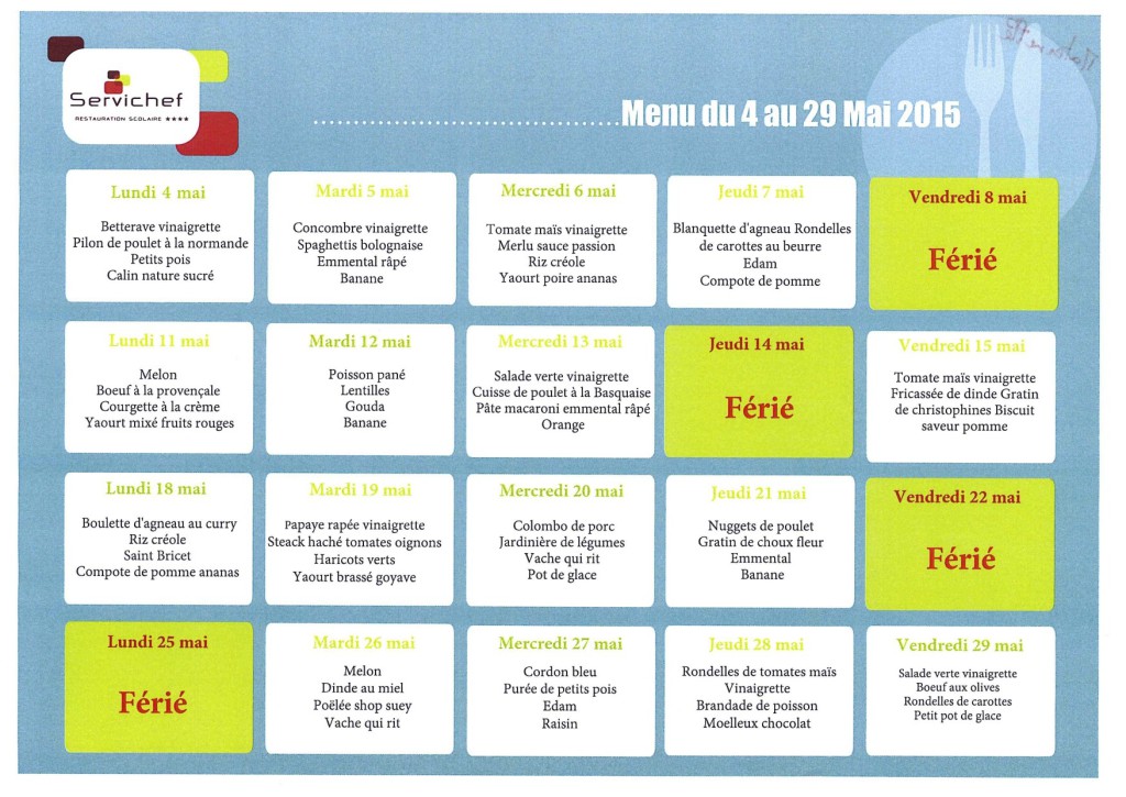 menus maternelle mai 2015